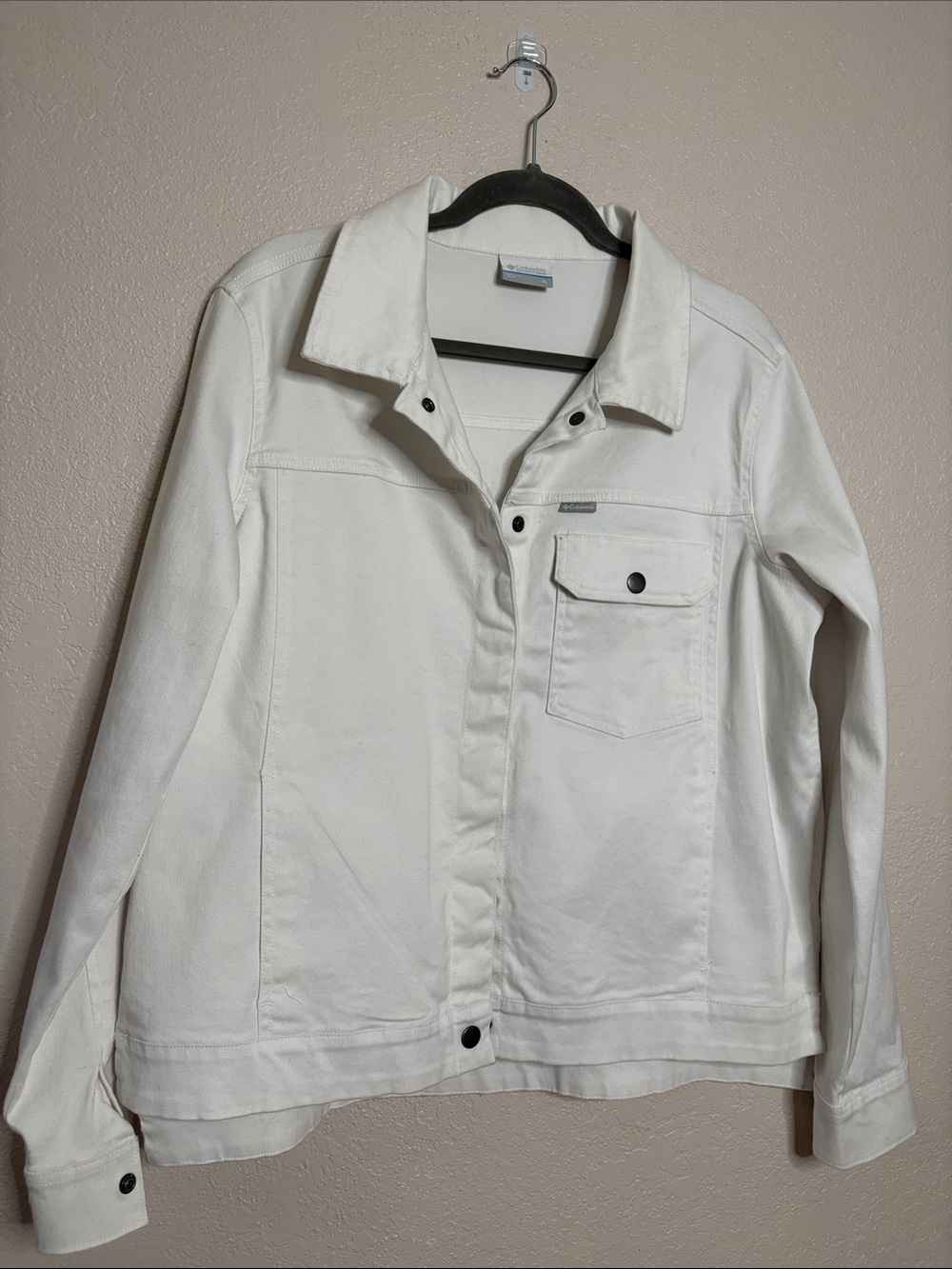 Columbia White Denim Jacket XL